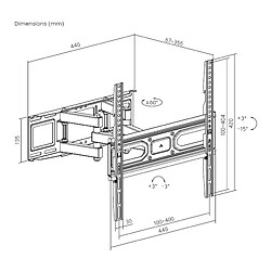 Acheter Kimex Support mural articulé pour écran TV 32''-55''