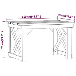 vidaXL Ensemble à manger de jardin 3 pcs Bois de pin imprégné pas cher