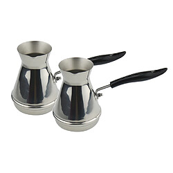 2x Cafetière Turque En Acier Inoxydable Avec Lait Moka, Pot 500 Ml, 850 Ml