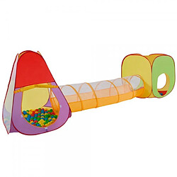 Helloshop26 Tente de jeu pour enfants avec tunnel + 200 balles + sac de transport 0108003