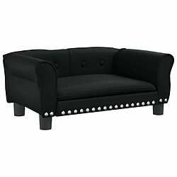 Maison Chic Niche Lit pour chien | Panier couchage pour chien noir 70x45x30 cm similicuir -GKD20355