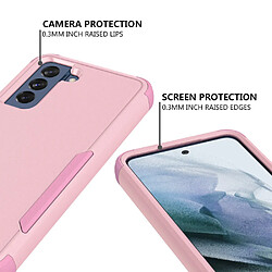 Coque en TPU antichoc, hybride rose/rose pour votre Samsung Galaxy S21 FE 5G/S21 Fan Edition