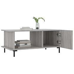 Avis vidaXL Table basse sonoma gris 90x50x40 cm bois d'ingénierie