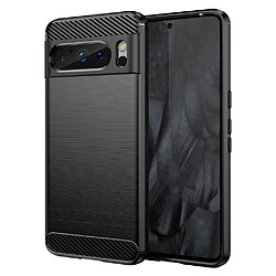 Htdmobiles Coque pour Google Pixel 8 Pro 5G - housse etui silicone gel carbone + film ecran - NOIR