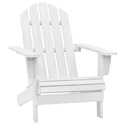 Maison Chic Chaise de jardin - Fauteuil d'extérieur bois blanc -MN15573