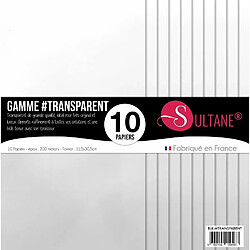 Sultane A 10 papiers Transparent à embosser - 200g/m2, H : 30,5 cm