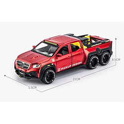 Universal 1/28 X-Class EXY 6x6 off-road pick-up modèle voiture jouet alliage moulé sous pression tire écho lumière véhicule jouet.(Rouge) pas cher