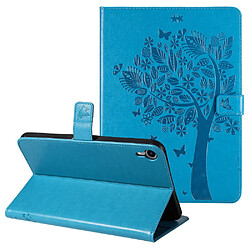 Etui en PU motif chat et arbre avec support magnétique bleu pour votre iPad mini (2021)