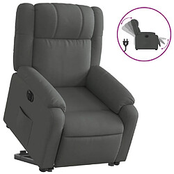 vidaXL Fauteuil inclinable électrique gris foncé tissu