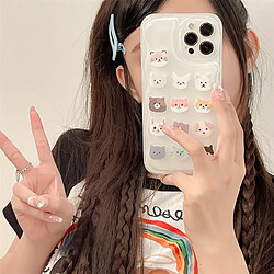 GUPBOO Étui pour iPhone11ProMax Cat and Dog Avatar Collection Étui pour téléphone portable simple en silicone transparent