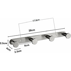 Vendos85 Crochet pour serviette manteau mural Acier inoxydable 