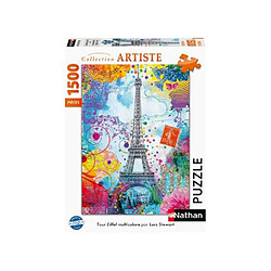 Nathan-Puzzle 1500 pieces-Tour Eiffel multicolore/Lars Stewart-Adultes et enfants des 14 ans-Puzzle de qualité supérieure-12000950