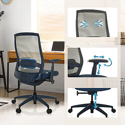 Avis Chaise de bureau / chaise pivotante COLORE dossier résille / assise tissu bleu hjh OFFICE