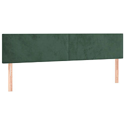 vidaXL Têtes de lit 2 pcs Vert foncé 100x5x78/88 cm Velours