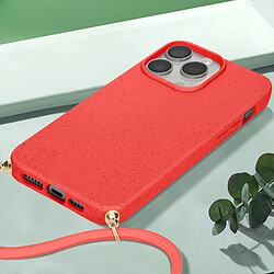 Avis Avizar Coque cordon pour iPhone 15 Pro Max Silicone Recyclable Classic Case Bio Rouge