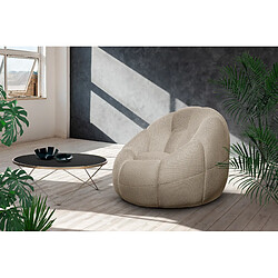 Courtois Laville Fauteuil tissu beige clair - FIGO