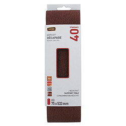 Bande abrasive sans fin - 75 x 533 mm - Grain 40 - SCID