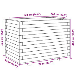 vidaXL Jardinière 70x40x49,5 cm bois massif de douglas pas cher