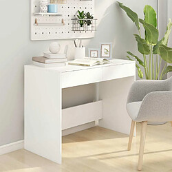 Avis Maison Chic Bureau,Table de travail,bureau de travail pour chambre Blanc 101x50x76,5 cm Aggloméré -GKD99816