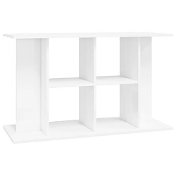 vidaXL Support d'aquarium blanc brillant 100x40x60cm bois d'ingénierie