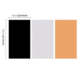 Wewoo Arrière Plan Studio Photo pour Tente Box, 3 Couleurs Noir, Blanc, Jaune, Taille: 120cm x 60cm 3 PCS Photographie Fond Papier Kits de PVC pas cher