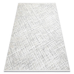 RUGSX Tapis moderne DUKE 51550 crème gris - Treillis, structuré, très doux, franges 240x330 cm