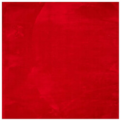 vidaXL Tapis HUARTE à poils courts doux et lavable rouge 120x120 cm