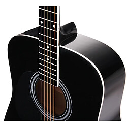 Acheter Classic Cantabile guitare acoustique folk gaucher set démarrage, kit d'accessoires à 5 pièces, noir