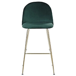 Acheter Beliani Tabouret de bar Set de 2 Velours Vert émeraude ARCOLA