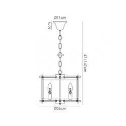 Avis Luminaire Center Suspension Nolan Chrome poli 3 ampoules 47cm