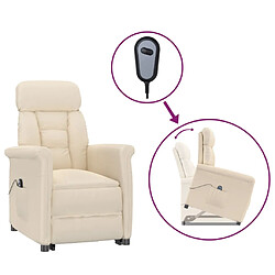 vidaXL Fauteuil inclinable électrique Beige Microfibre