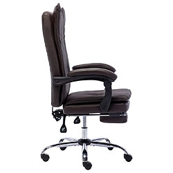 Avis Helloshop26 Chaise fauteuil siège de bureau informatique étude similicuir brun 02_0024031