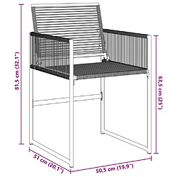 Acheter vidaXL Chaises de jardin lot de 4 noir résine tressée