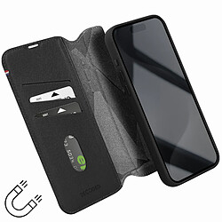 Étui Cuir pour iPhone 15 Pro Coque détachable Portefeuille Decoded Noir pas cher