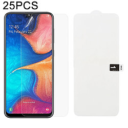 Wewoo Film protecteur avant à couverture intégrale en d'hydrogel doux de 25 PCS avec alcool coton + carte à gratter pour Galaxy A20