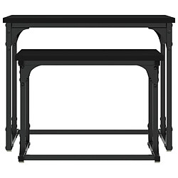 Acheter vidaXL Table basse gigogne 2 pcs noir bois d'ingénierie