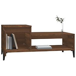 Avis vidaXL Table basse Chêne marron 100x50x45 cm Bois d'ingénierie