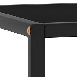 Avis vidaXL Table basse Noir avec verre noir 40x40x50 cm