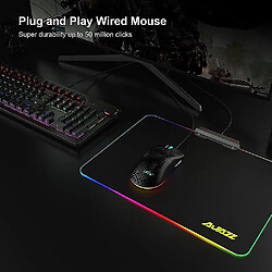 Universal AJ390 Gaming Mouse 6 couleurs LED LED 16000dpi réglable 7 touches en nid d'abeille creuse 69g câblé pas cher