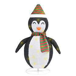 vidaXL Décoration de Noël pingouin à LED Tissu de luxe 120 cm