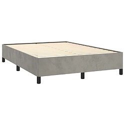 Acheter Maison Chic Lit adulte - Lit simple Cadre de lit,Structure du lit Contemporain Gris clair 140x190 cm Velours -MN71686