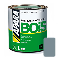 Peinture Bois Satin - APARA-0.5 litre-Gris (RAL 7001)