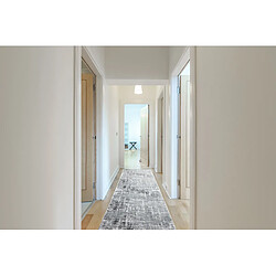 Acheter RUGSX Tapis de couloir Structural MEFE 8722 deux niveaux de molleton gris blanc 120 cm 120x210 cm