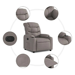 Acheter vidaXL Fauteuil inclinable Taupe Tissu