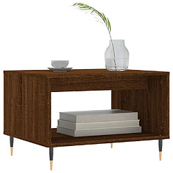 Avis Maison Chic Table basse,Table Console Table d'appoint, Table pour salon chêne marron 60x50x40 cm bois d'ingénierie -MN39862