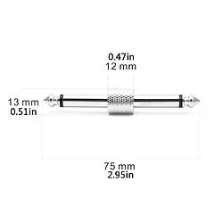 Avis Wewoo Accordeur de guitare 6,35 mm 1/4 pouce mâle à effet pédale connecteur électrique conseil adaptateur argent