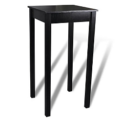 Helloshop26 Table haute mange debout bar bistrot noir MDF 107 cm 0902116