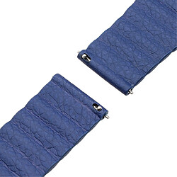 Acheter Wewoo Bracelet pour montre connectée Convient Samsung Gear S2 / Active2 de intelligent de remplacement universel en cuir avec boucle magnétique 20 mm bleu