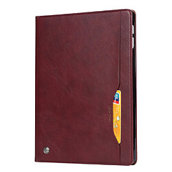 Etui en PU support avec porte-stylo rouge vin pour votre Apple iPad mini (2021)