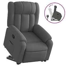 Maison Chic Fauteuil Relax pour salon, Fauteuil inclinable Gris foncé Tissu -GKD66020